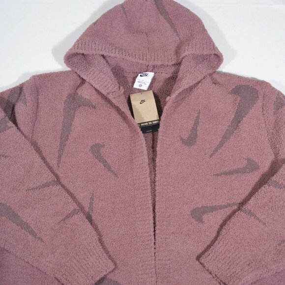 NWT NIKE PHOENIX BOUCLE LONG CARDIGAN, LARGE - Picture 4 of 12